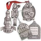 Custom Pewter Full Size Modeled Ornaments w/ Three Dimension Tooling