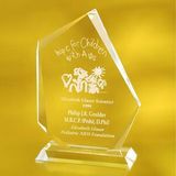 Custom Awards-optical crystal award/trophy 8-3/4 inch high, 6
