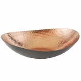 Custom Oval Bowl w/ Black Copper, 14.75