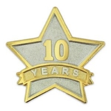 Blank Year Of Service Star Pin - 10 Year, 7/8