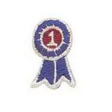 Custom International Collection Embroidered Applique - First Place Ribbon