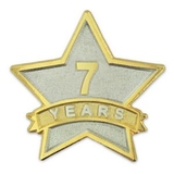 Blank Year Of Service Star Pin - 7 Year, 7/8