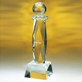 Custom Awards-optical crystal award/trophy 20 inch high, 5 1/4