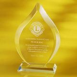 Custom Awards-optical crystal award/trophy 8 inch high, 5 1/4