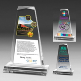 Custom Multi-Faceted Acrylic Clear Tapered Award - Laser Engraved