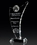 Custom Small Fantasia Crystal Golf Award, 5 3/4" W X 10 1/4" H X 3" D, Price/piece
