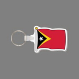 Key Ring & Punch Tag W/ Tab - Full Color East Timor Flag