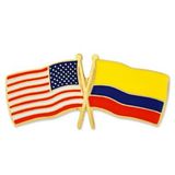 Blank Usa & Columbia Flag Pin, 1 1/8