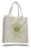 Custom Fancy Natural 100 percent Cotton Tote Bag w/ Web Handles - 1 Color (15