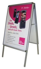 A-Frame Poster Stand Small w/ Double Sided Graphics, 25" W X 45" H