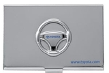 Custom Embossed Steering Wheel Metal Business Card Holder