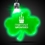 Custom Green Shamrock Light Up Pendants, Price/piece