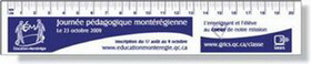 Custom Stock .035 Magnetic Ruler 1.5"x8.25", Screen-printed, White Vinyl Topcoat
