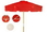 Custom Commercial Grade Wood Market Umbrella, 7.5' W, Price/piece