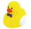 Custom Mini Rubber Professor Duck, 2 1/4" L x 1 7/8" W x 2" H, Price/piece