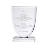 Custom Optic Crystal Shield Award (7