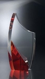 Custom Red Crystal Trance Award, 4.5' W x 8