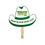 Custom Cowboy Hat Shape Full Color Single Paper Hand Fan, 8" L x 8" W, Price/piece