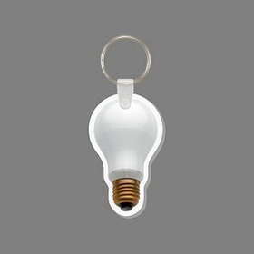 Key Ring & Full Color Punch Tag - Light Bulb