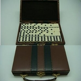 Custom Double Six Dominoes in Leatherette Case 6 IN 1 GAME SET (Screen printed)