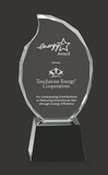 Custom Brightest Flame Crystal Award, 9 1/4