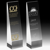 Laser Engraved Angled Obelisk Award (2-1/2