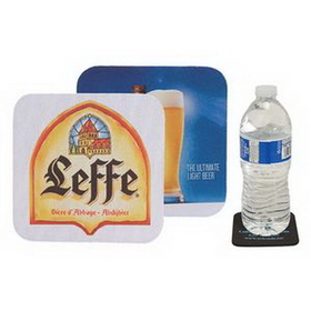 Custom Square Soft Rubber & Jersey Skid Resistant Neoprene Coaster w/ Full Color Dye Sublimation, 3.5" L x 3.5" W
