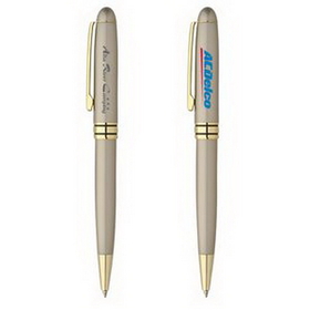 Custom The Satin Nickel Milano Blanc Pen, Ballpoint Pen, 5.375" L