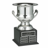 Custom Perpetual Silver Wine Cooler Trophy on Black Base w/30 Plates