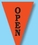 Blank 30' Stock Pre-Printed Message Pennant String-Open, Price/piece