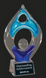Custom Winners of Excellence M Art Glass Award, 8 1/2