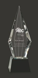 Custom Reflective-BB Obelisk Facet Crystal Award S, 9 1/2