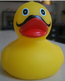 Custom Rubber Mustache Duck