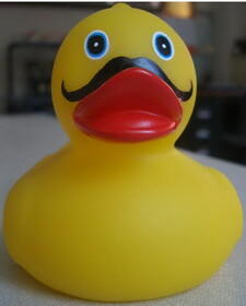 Custom Rubber Mustache Duck