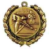 Custom Stock Billiards Medal w/ Wreath Edge (1 1/2