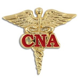 Blank Cna Caduceus Lapel Pin, 1" W