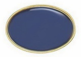 Custom Oval Printed Stock Lapel Pin (1 13/16
