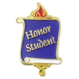 Blank School Pin - Honor Student, 7/8