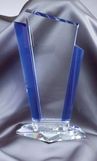 Custom Blue/ Clear Glass Award (6.25