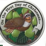 Custom Twelve Days Of Christmas Gallery Print Mini Ornament (Day 1 - A Partridge In A Pear Tree), 1.875