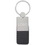 Custom Metal Simulated Leather Key Tag, 1" L x 3 1/2" W, Price/piece
