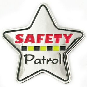 Blank Safety Patrol Pin, 1" W X 1" H