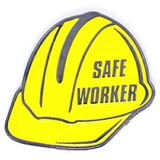 Blank Safe Worker Pin, 7/8
