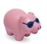 Custom Pig w/ Sunglasses Stress Reliever Squeeze Toy