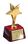 Blank Rising Star Cast Metal Trophy on Rosewood Base, Price/piece
