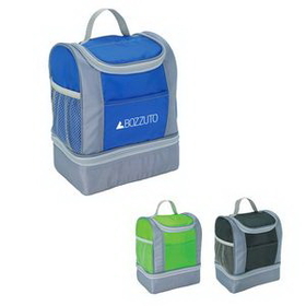Custom Two-Tone Cooler Lunch Bag, 8" W x 10" H x 6 1/4" D