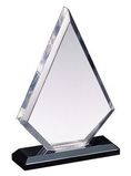 Blank Clear Acrylic Arrowhead Award on Black Base (4 1/2