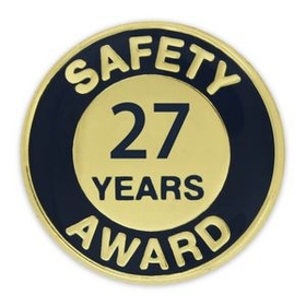 Blank Safety Award Pin - 27 Year, 3/4" W x 3/4" H