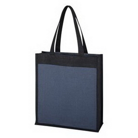 Custom Laminated Jute Tote Bag, 12" W x 14" H x 4" D
