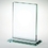 Custom Small Jade Glass Vertical Plaque w/ Base Award (5"x6 1/2"), Price/piece